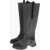 Ganni Recycled Rubber High Leg Boots With Visible Stitching Gray