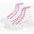 Alexander McQueen Thread Slick High Top Sneakers With Platform Pink