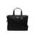 Prada PRADA Re-Nylon leather-trimmed briefcase NERO