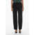 DION LEE Regular Fit Low-Rise Pants With Side Martingale Black