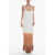 MIXIK Sleeveless Cotton-Kint Maxi Dress With Fringes Beige