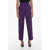 AMI ALEXANDRE MATTIUSSI Virgin-Wool Gabardine Tailored Pants Violet