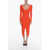 AERON V-Neck Ribbed Long Sleeved Rivoli Maxi Dress Orange
