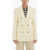AMIRI Double-Breasted Tweed Cotton Blend Blazer White