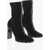 Alexander McQueen Shiny Heel Full Zip Sock Booties 11Cm Black