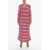 DSQUARED2 Long Sleeved Knitted Wool Maxi Dress Pink