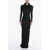 Balenciaga Turtleneck Stretchy Long Sleeved Maxi Dress Black