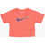 Nike Solid Color Crew-Neck T-Shirt With Lurex Logo Pink