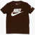 Nike Solid Color Futura Evergreen Crew-Neck T-Shirt With Contrast Brown