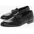CORNELIANI Cc Collection Textured Leather Loafers With Clamp Black