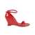 Ferragamo FERRAGAMO Patent leather open-toe sandals RED