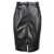 Saint Laurent SAINT LAURENT Leather midi skirt BLACK
