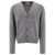 AMI Paris AMI Paris AMI Paris De Coeur Cashmere Cardigan GREY