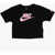 Nike Logo Printed Boxy Fit Crew-Neck T-Shirt Black