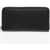 Diesel Leather Continental Wallet With Zip Closure Black