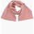 Diesel Wool And Cotton K-Coder Scarf With Embossed Logo Pink