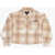 Converse Checked Overshirt With Double Breast Pocket Beige