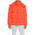 Diesel Solid Color Unisex W-Rolf-Nw Down Jacket With Removable Hood Orange