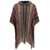 MISSONI BEACHWEAR Multicolor Hooded Poncho with ZIgZag Motif in Viscose Blend Woman MULTICOLOR