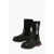 Moschino Leather And Neoprene Booties With Maxi Lettering Black