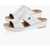CORNELIANI Soft Leather Sandals With Logoed Detail White