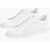 CORNELIANI Herringbone Patterned Spiga Leather Sneakers White