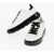Moschino Love Leather Low Top Sneakers With Contrasting Details Black & White