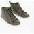Diesel Leather Sneakers With Contrasting Detail Green