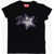 Diesel Red Tag Cotton Crew Neck Tstar T-Shirt With Silver Print Black