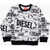 Diesel Red Tag Contrast All-Over Logo Slope Crew-Neck Sweatshirt Black & White