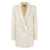 Elisabetta Franchi ELISABETTA FRANCHI Double-breasted jacket in crepe and satin BUTTER