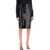 Versace Croco-Effect Leather Pencil Skirt BLACK