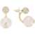 Jimmy Choo Auri Earrings GOLD WHITE CRYSTAL