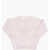 Fendi Cotton And Cashmere Crew-Neck Sweather With Ribbed Detail An Pink