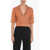 OSEREE Lurex Cropped Fit Polo Orange