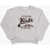 Bonpoint Cotton Crew-Neck Sweatshirt With Velvet Logo Gray