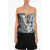 Isabel Marant Sequined Mandy Top With Sweetheart Neckline Gray