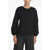 Kate Spade New York Solid Color Crew-Neck Blouse Black