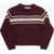 Bonpoint Wool Crew-Neck Sweater With Lurex Details Burgundy