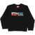 Diesel Red Tag Brushed Cotton Sadon Crew-Neck Sweatshirt With Print Black