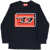 Diesel Red Tag Long Sleeve Tdasiml Crew-Neck T-Shirt With Maxi Fron Blue