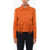 Ermanno Scervino Cashmere Blend Cropped Fit Coat With Fringed Detail Orange