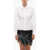 Alexander McQueen Long Sleeved Cotton Shirt With Corset Detail White