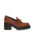 Hogan Mocassino Medio In Pelle Cuoio Brown