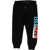 Diesel Red Tag Brushed Cotton Padon Joggers With 3 Pockets Black