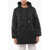 Ganni Double-Breasted Padded Jacket With Hood Black