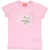 Diesel Red Tag Solid Color Tstar Crew-Neck T-Shirt With Front Print Pink