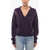 RAMAEL Cashmere V-Neckline Sweater With Cut Out Detailing Violet