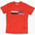Diesel Red Tag Solid Color Tadon Crew-Neck T-Shirt With Printed Log Red