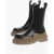 Bottega Veneta Contrasting Sole Tire Chelsea Boots Black